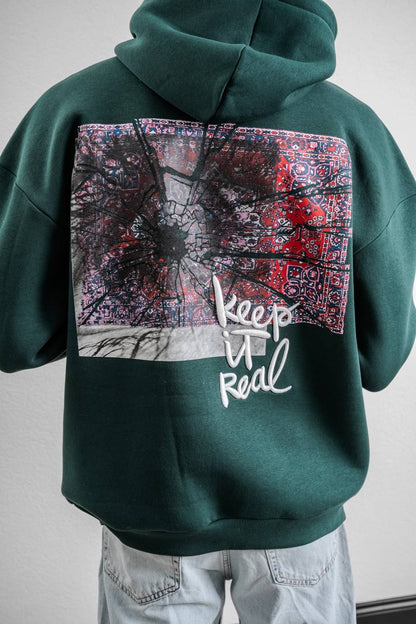 Keep It Real Nakış Detaylı Oversize Sweatshirt