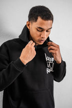 Keep It Real Embroidered Oversized Sweatshirt - Soft Brushed 3-Ply Fabric