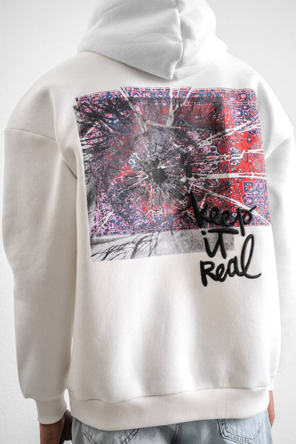 Keep It Real Nakış Detaylı Oversize Sweatshirt