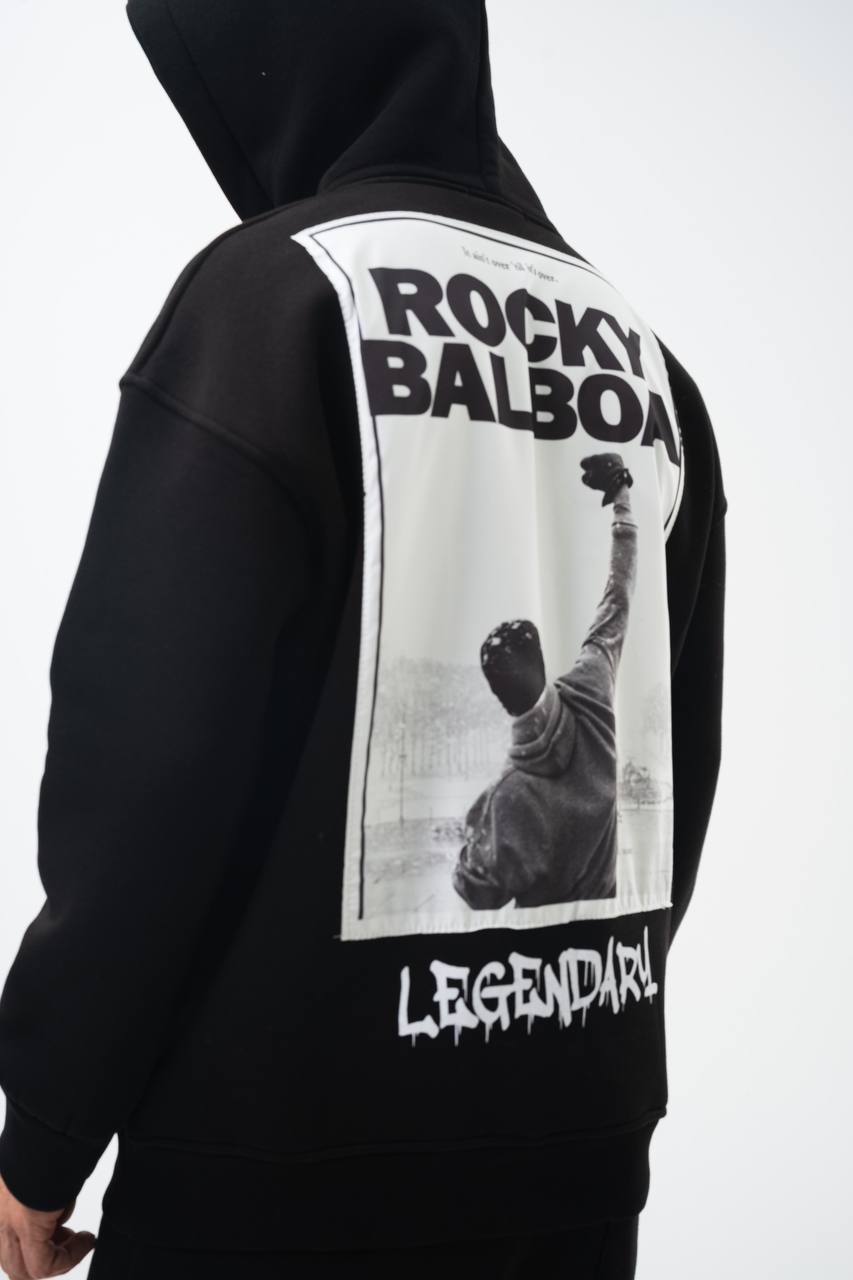 Rocky Balboa Oversized Hoodie – Champion Spirit Streetwear