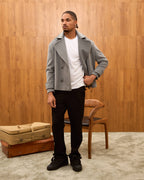 Luxury Oversized Double-Breasted Short Coat