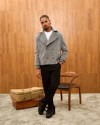 Luxury Oversized Double-Breasted Short Coat