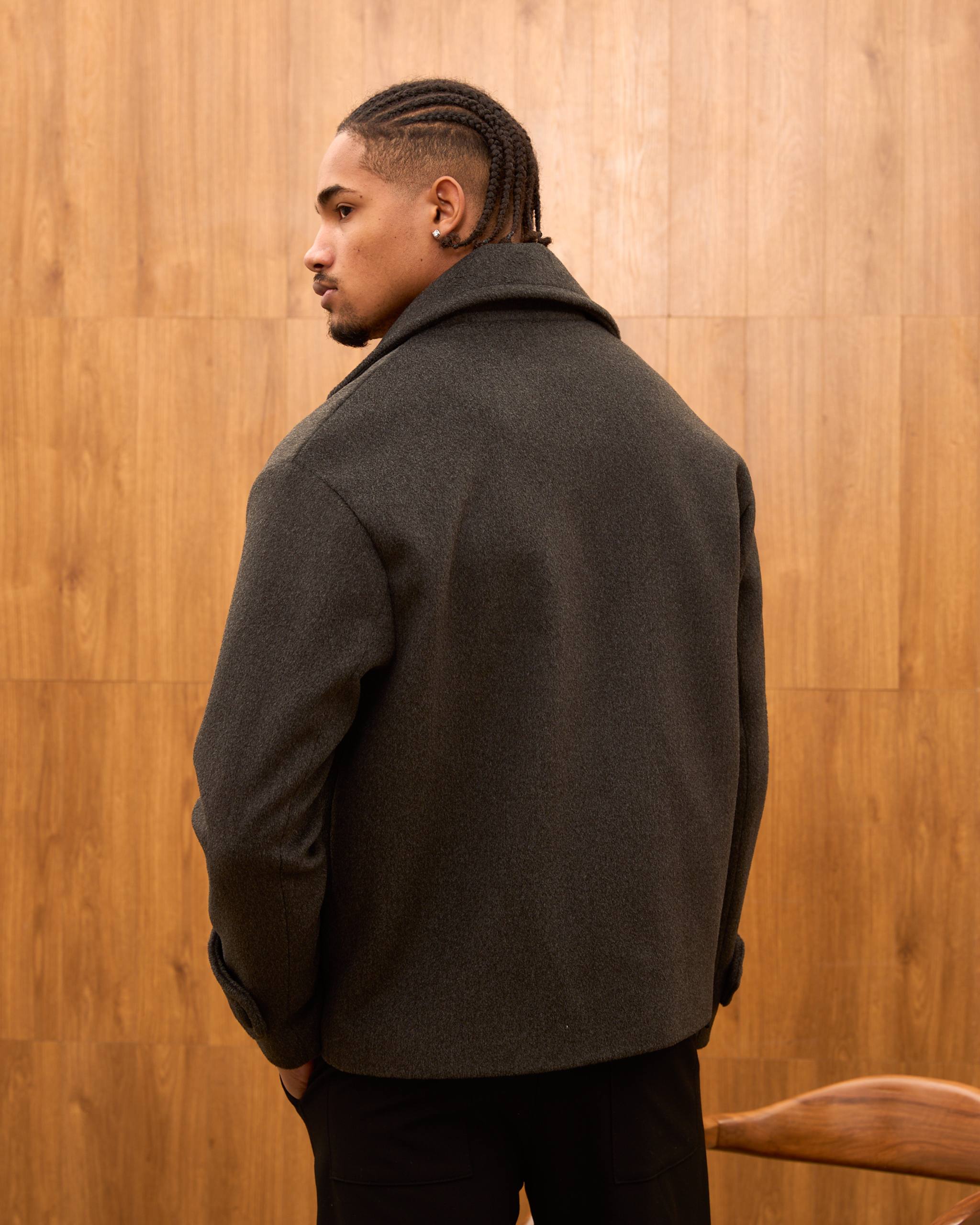 Luxury Oversized Double-Breasted Short Coat