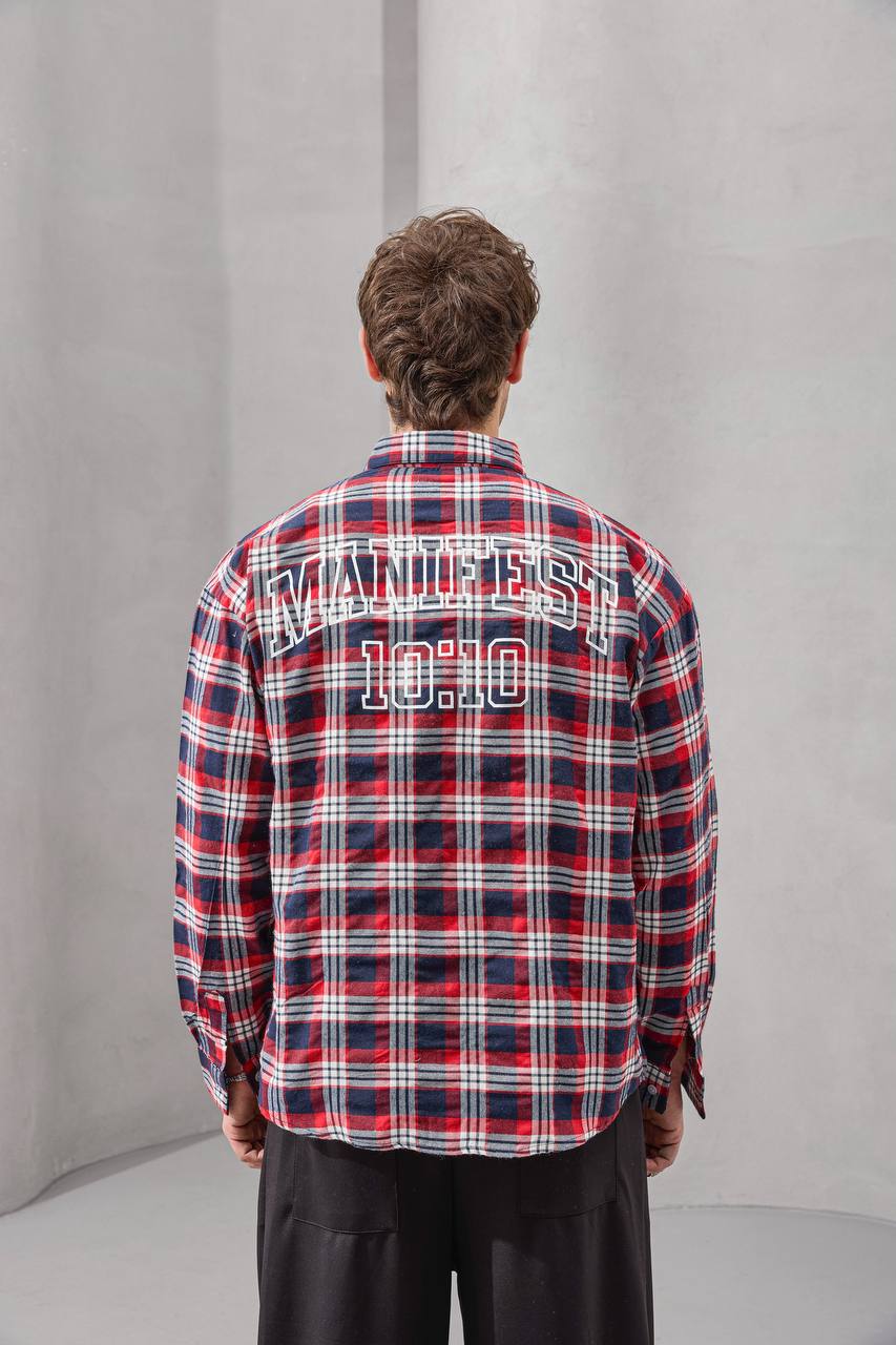 Manifest 10:10 Embroidered Flannel Shirt