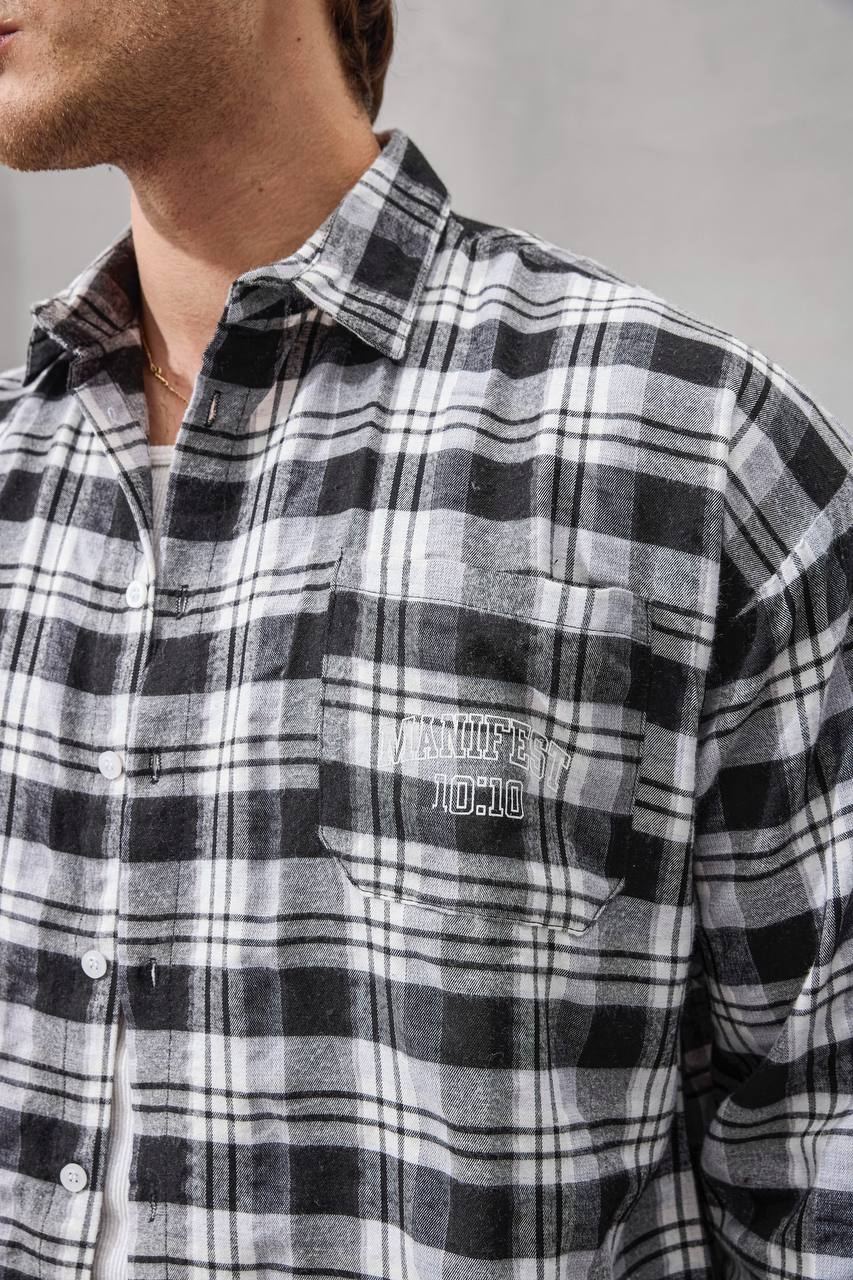 Manifest 10:10 Embroidered Flannel Shirt
