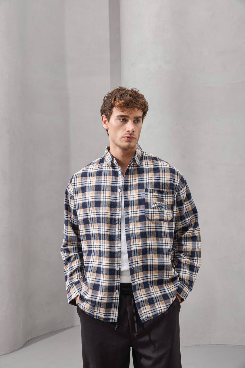 Manifest 10:10 Embroidered Flannel Shirt