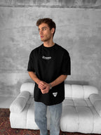 Men's Back Print Cotton T-Shirt / Souven Tapestry Graphic Tee