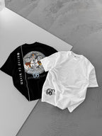 Men's Cotton T-Shirt with Detailed Back Print / Horse & Rider Graphic Tee