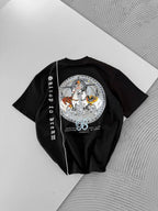 Men's Cotton T-Shirt with Detailed Back Print / Horse & Rider Graphic Tee
