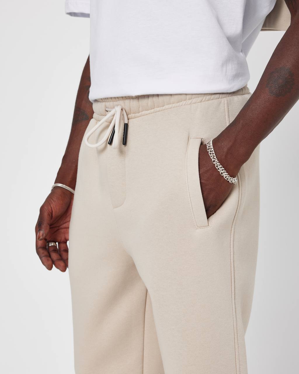 Men's Oversized Fleece-Lined Jogger Sweatpants