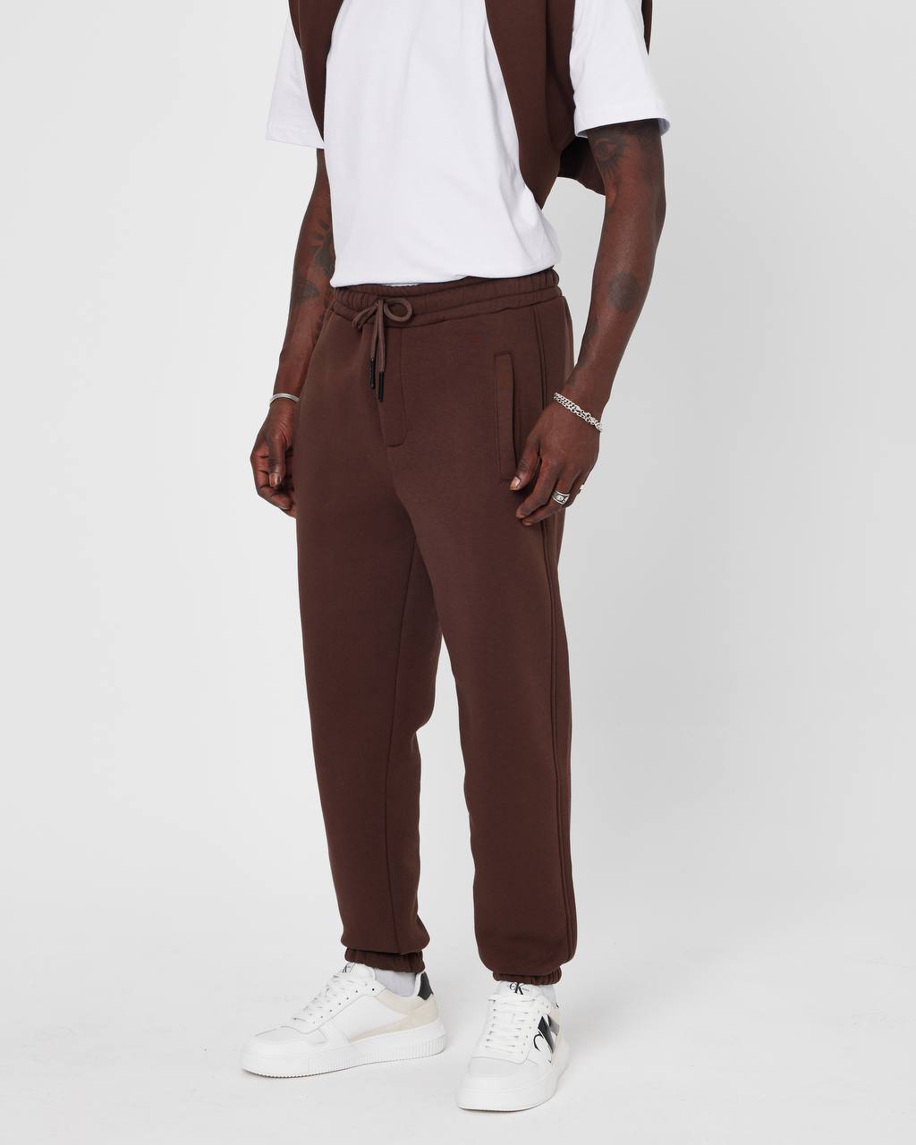 Men's Oversized Fleece-Lined Jogger Sweatpants