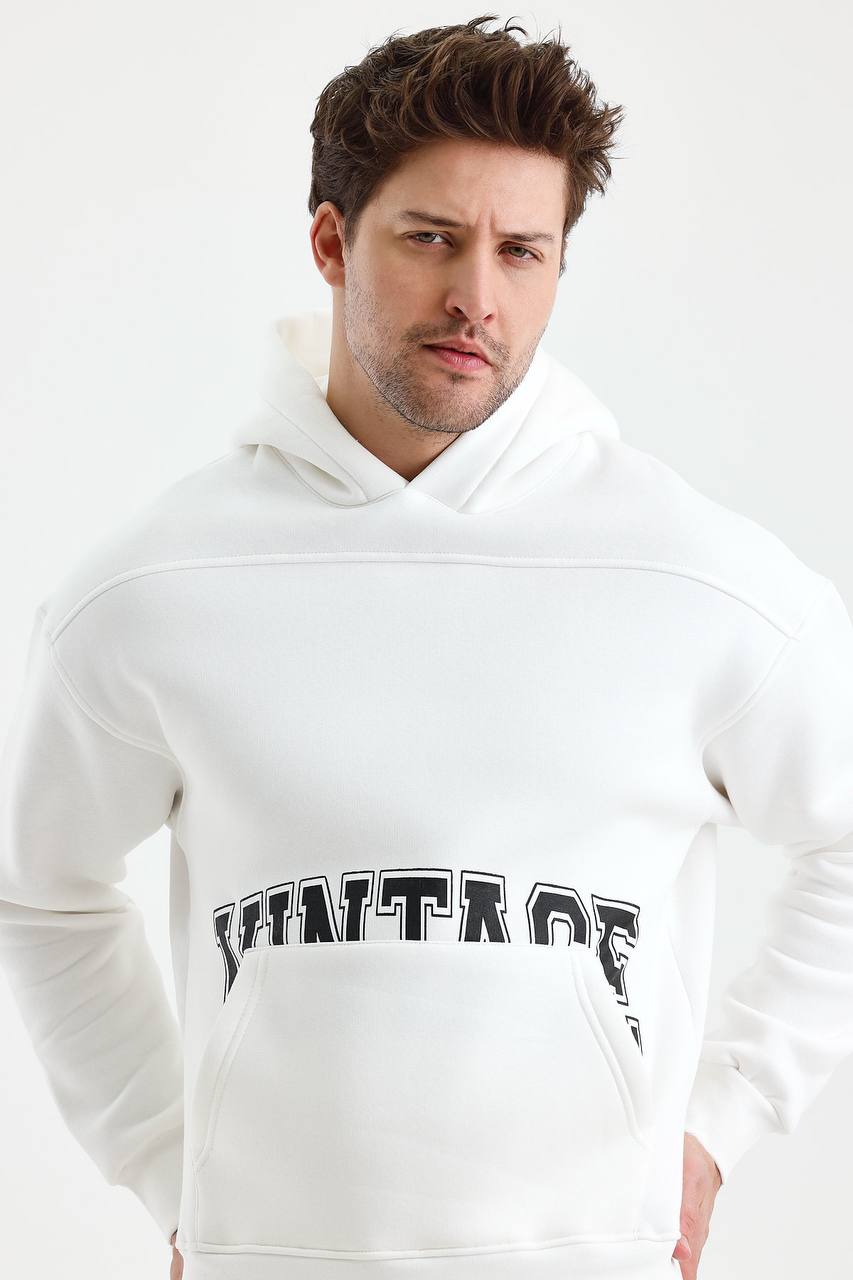 Men's Oversized Vintage Hooded Sweatshirt - Comfortable and Stylish Hoodie