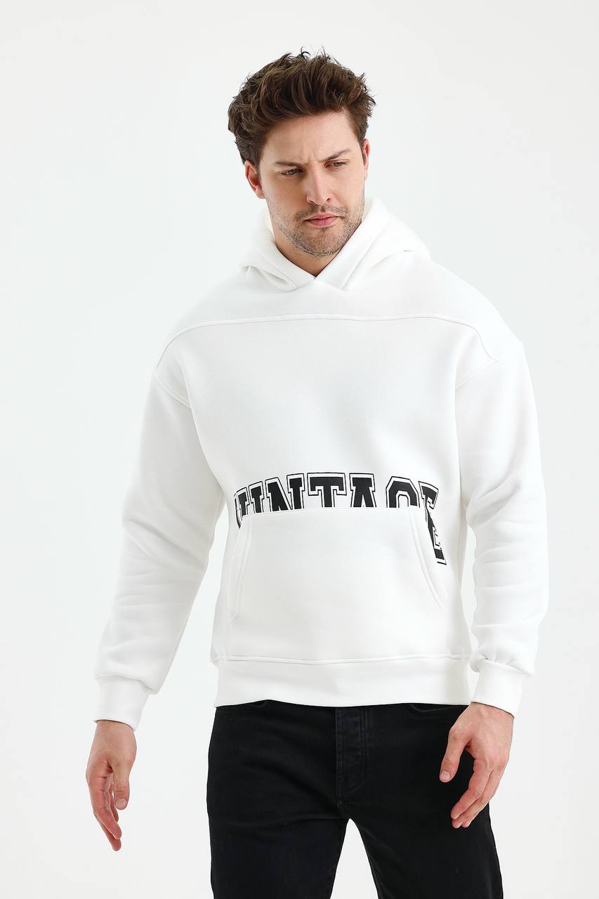 Men's Oversized Vintage Hooded Sweatshirt - Comfortable and Stylish Hoodie
