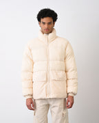 Men's Premium Puffer Jacket with High Collar and Utility Pockets
