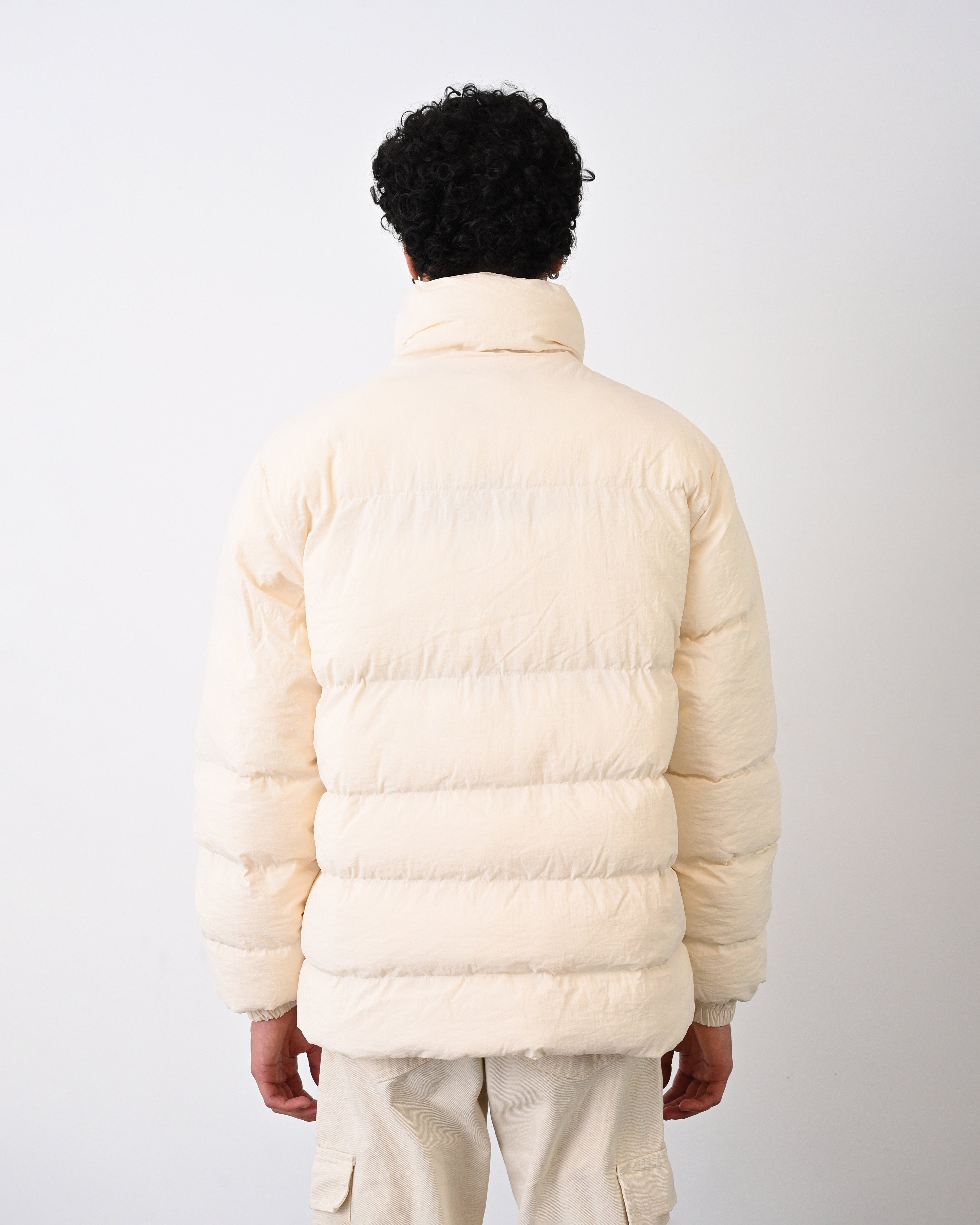 Men's Premium Puffer Jacket with High Collar and Utility Pockets