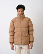 Men's Premium Puffer Jacket with High Collar and Utility Pockets