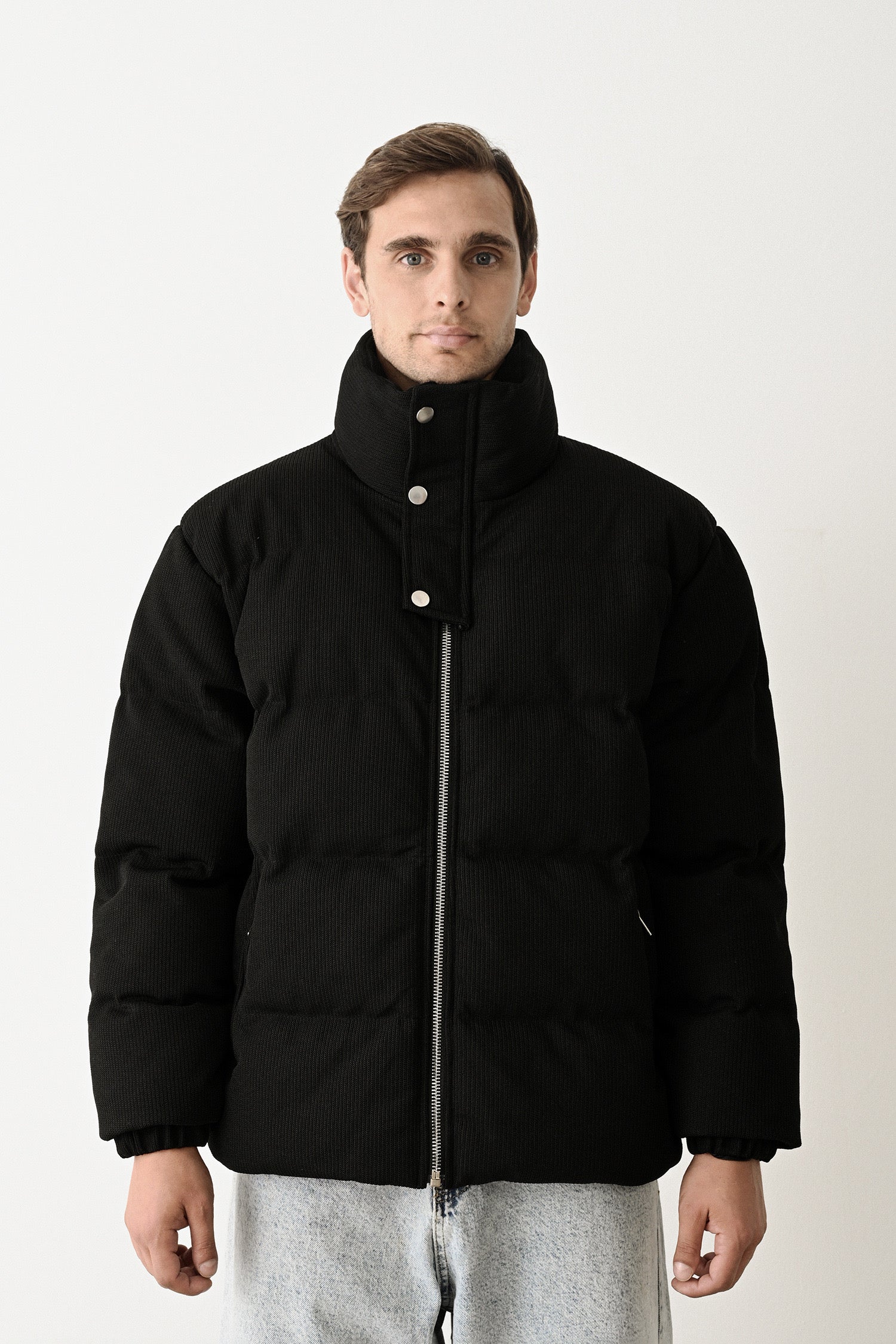 Black Quilted Winter Coat