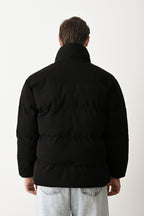 Black Quilted Winter Coat