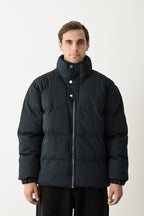 Black Quilted Winter Coat