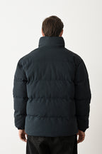Black Quilted Winter Coat