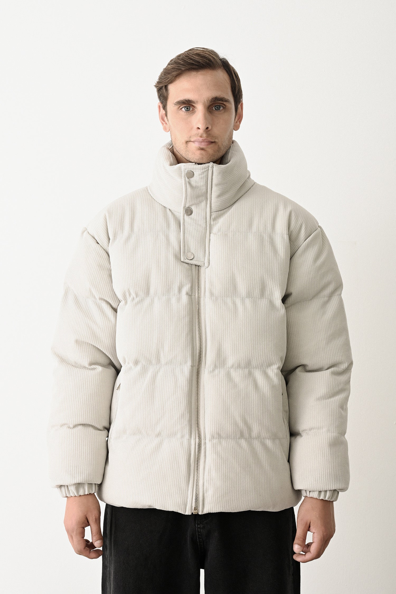 Black Quilted Winter Coat