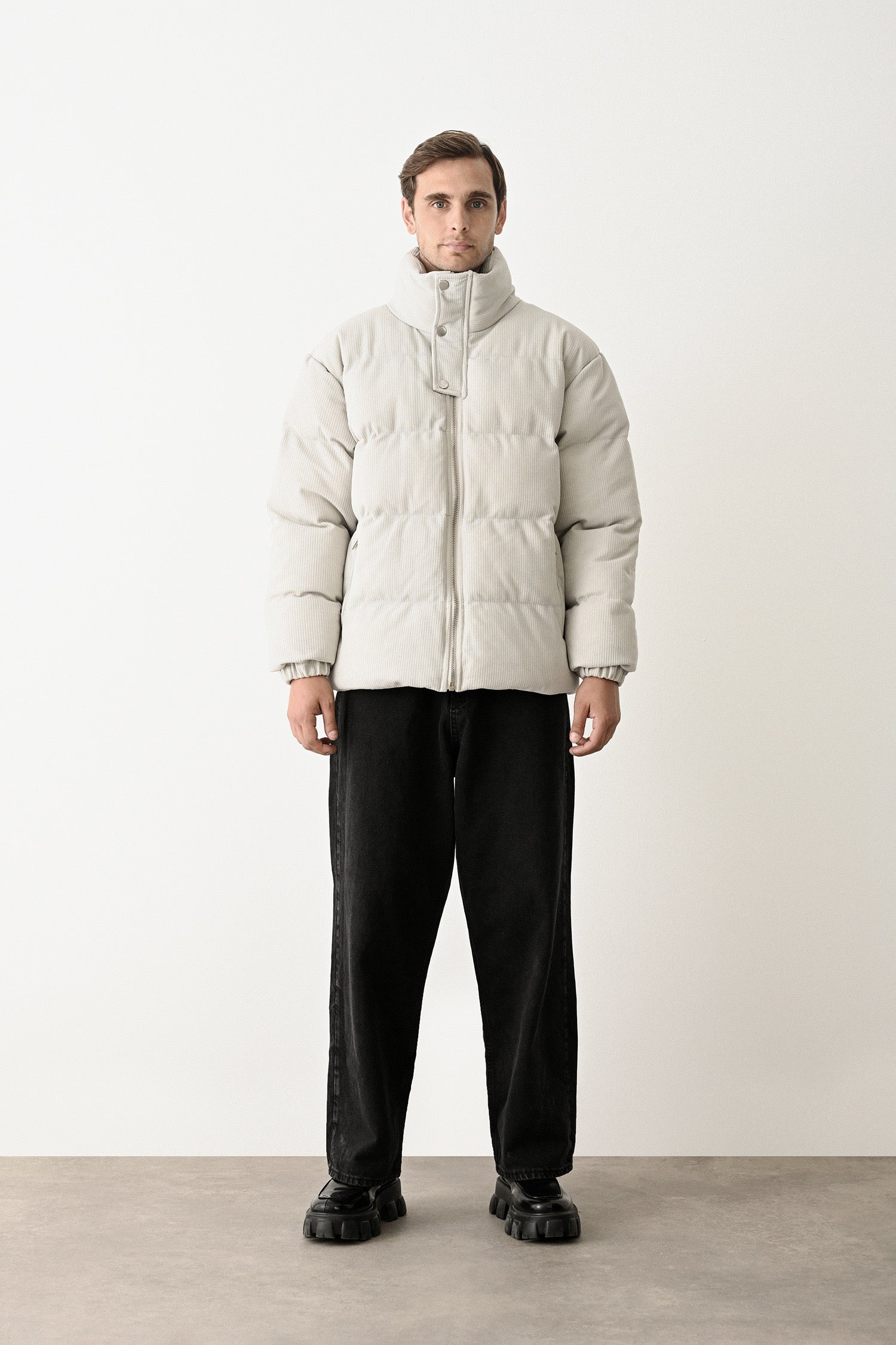 Black Quilted Winter Coat