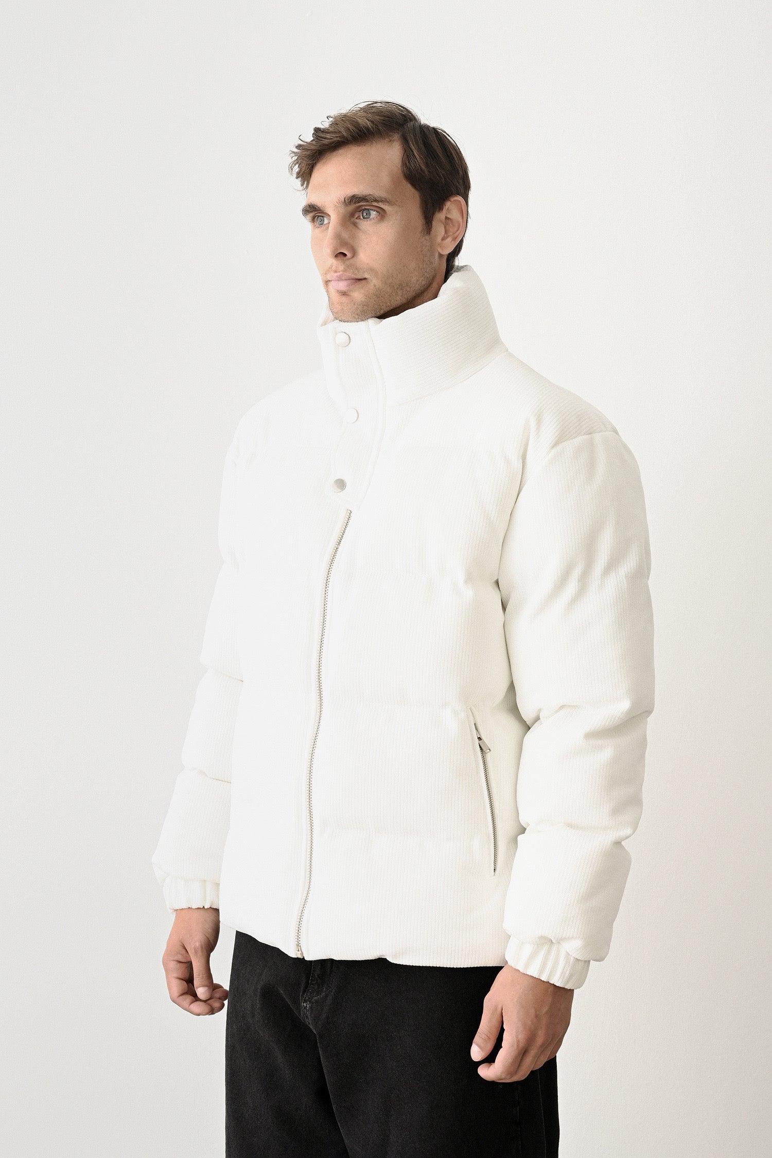 Black Quilted Winter Coat