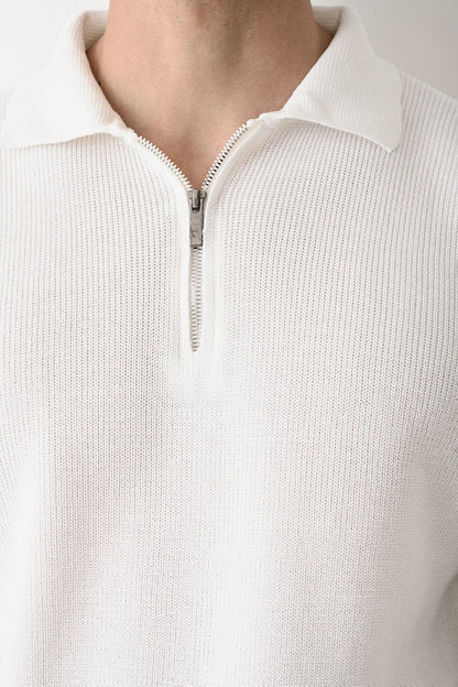 Collared Zip-Up Knit Sweater