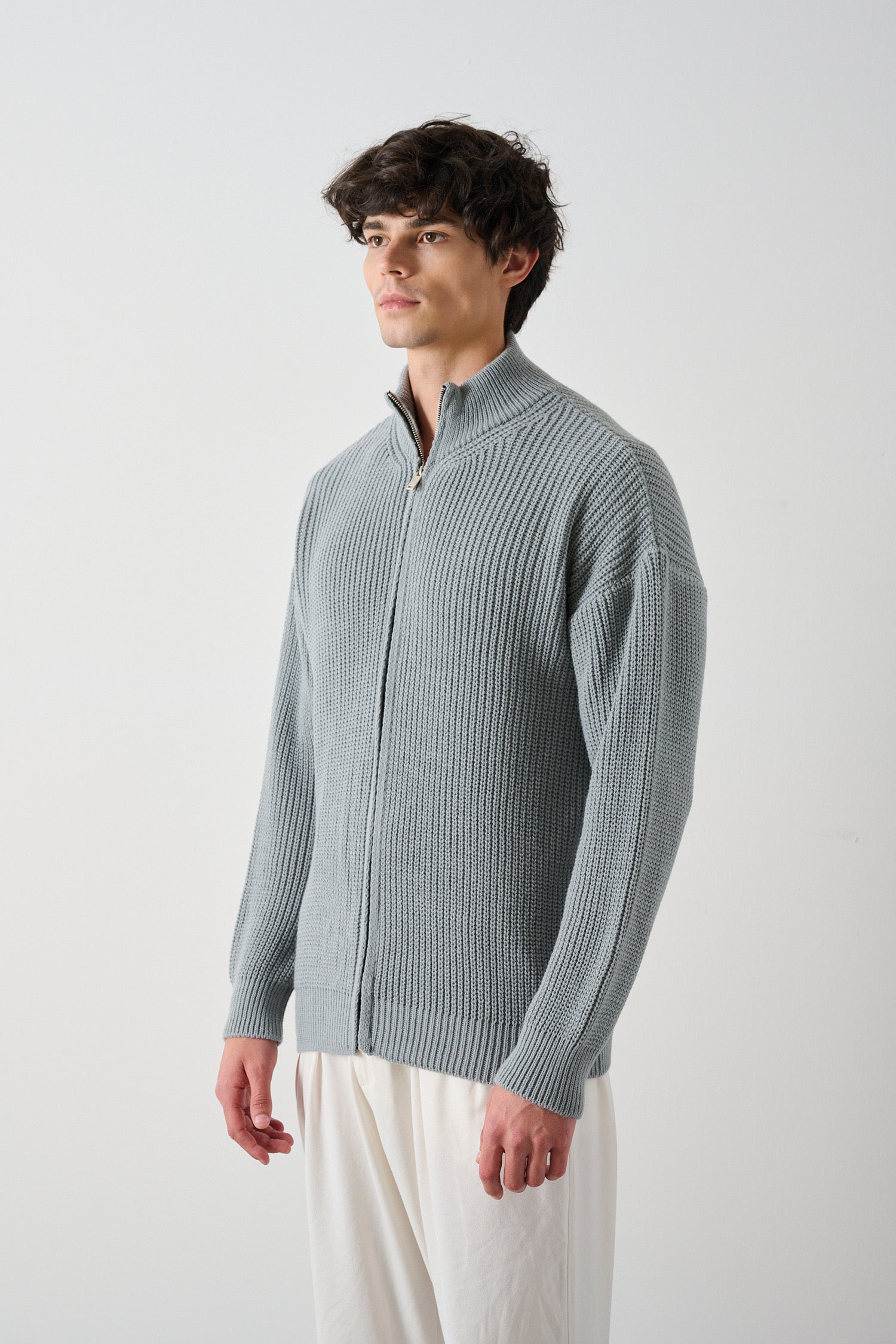Men's Zippered Thessaloniki Knit Cardigan