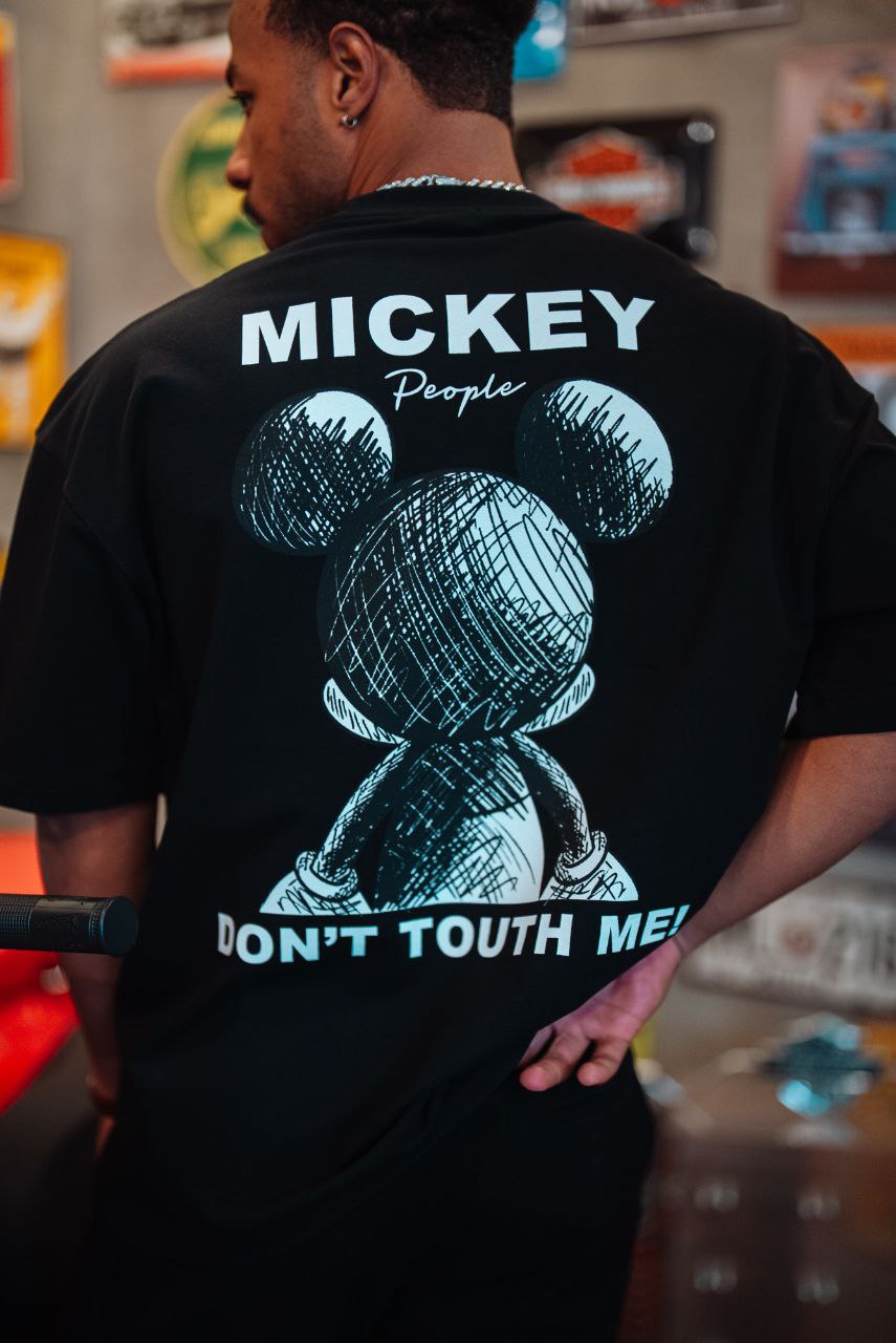 Mickey Mouse Don't Touch Me Graphic Cotton Tee