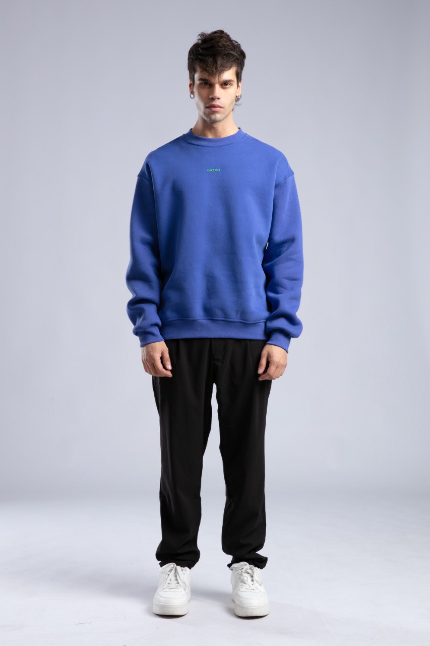 Minimalist Oversized Crewneck Sweatshirt - CATCH Logo Pullover