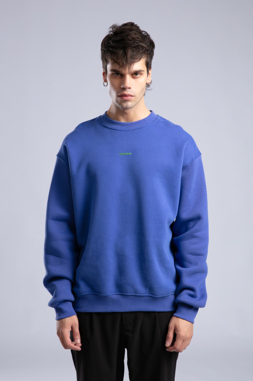 Minimalist Oversized Crewneck Sweatshirt - CATCH Logo Pullover