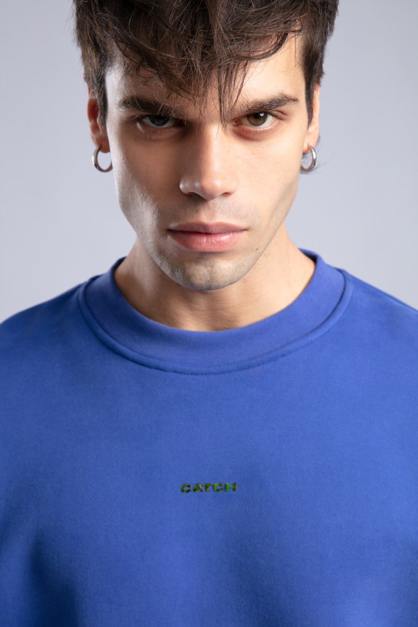 Minimalist Oversized Crewneck Sweatshirt - CATCH Logo Pullover