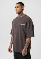 Nahmias Black 24 Blur Boxy Tee - Designer Vintage Style T-Shirt - Streetwear Graphic Top
