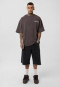 Nahmias Black 24 Blur Boxy Tee - Designer Vintage Style T-Shirt - Streetwear Graphic Top