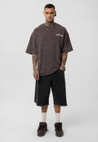 Nahmias Black 24 Blur Boxy Tee - Designer Vintage Style T-Shirt - Streetwear Graphic Top