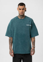 Nahmias Black 24 Blur Boxy Tee - Designer Vintage Style T-Shirt - Streetwear Graphic Top