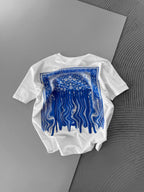 Neon Drip Cotton T-Shirt / Back Print Streetwear Tee