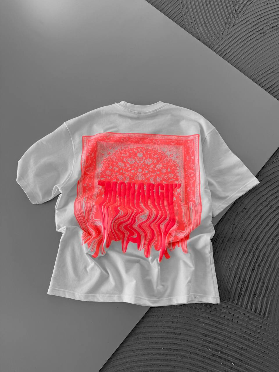 Neon Drip Cotton T-Shirt / Back Print Streetwear Tee