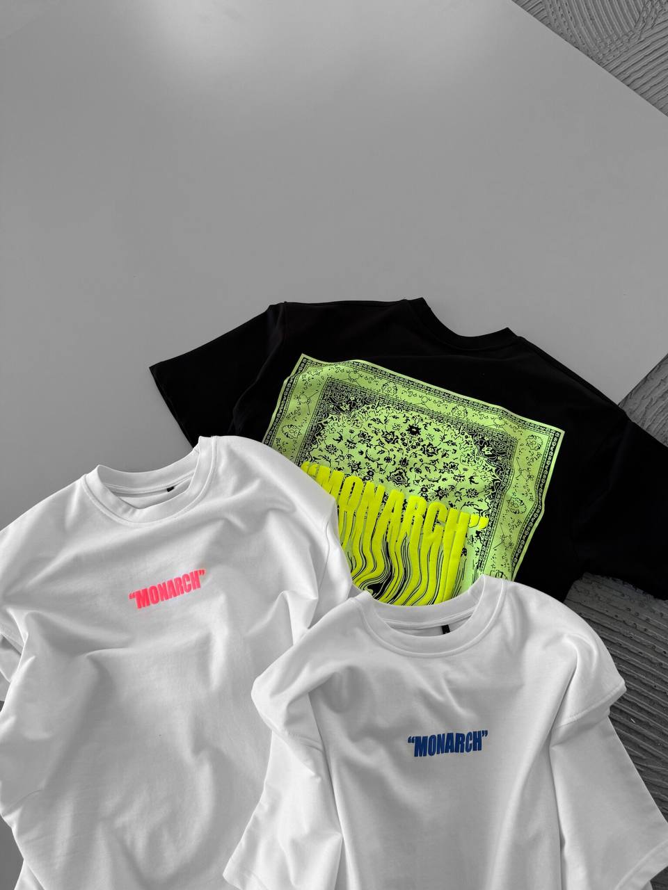 Neon Drip Cotton T-Shirt / Back Print Streetwear Tee