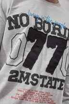 No Boring 77 Varsity Graphic Tee