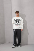 No Boring 77 Varsity Graphic Tee