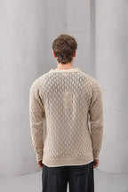 Open-Knit Retro Cardigan