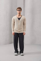 Open-Knit Retro Cardigan