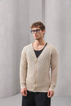 Open-Knit Retro Cardigan