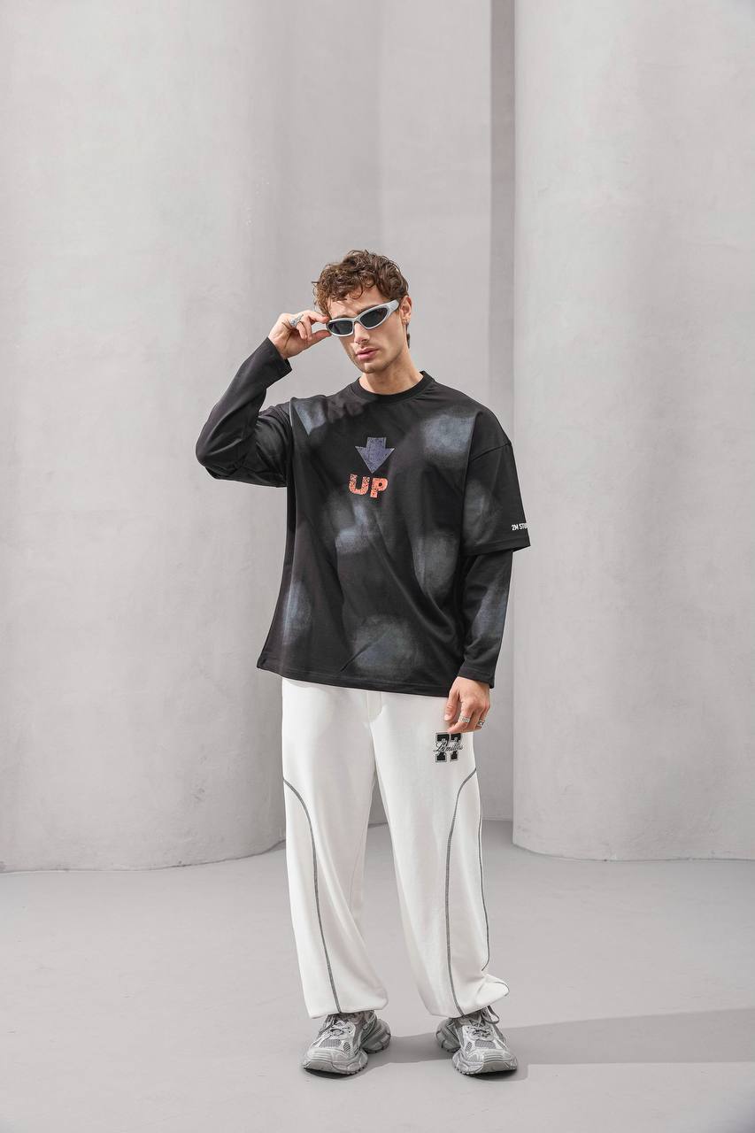 Outer Archive Spray-Effect Long Sleeve