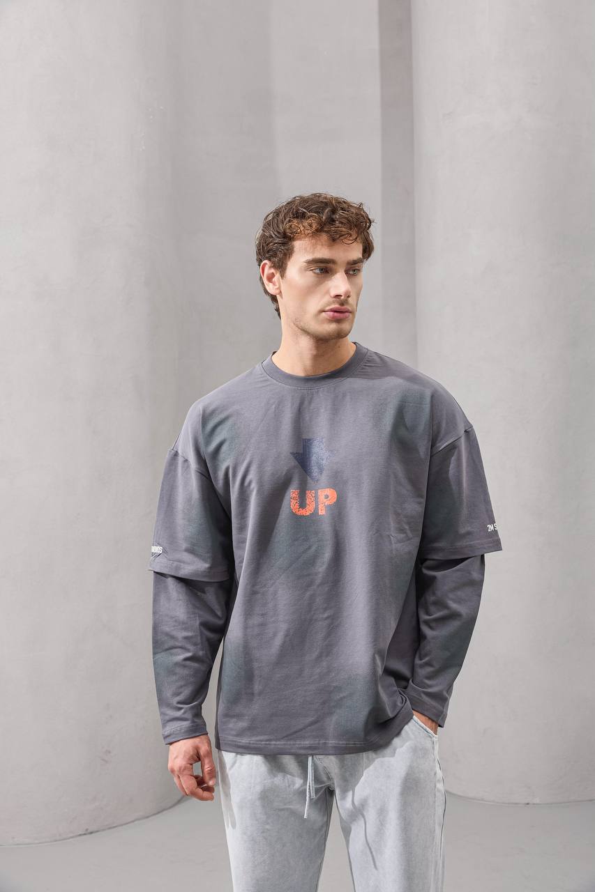 Outer Archive Spray-Effect Long Sleeve