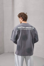 Outer Archive Spray-Effect Long Sleeve