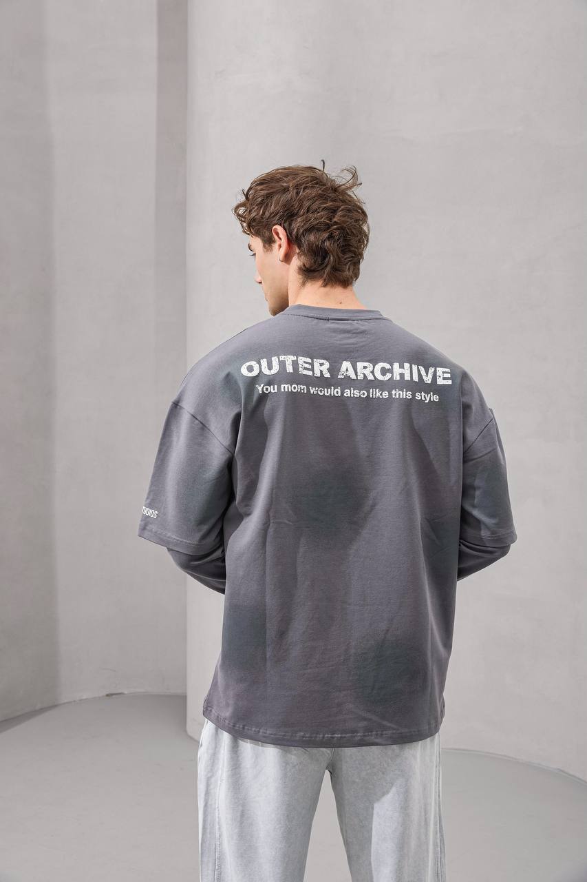Outer Archive Spray-Effect Long Sleeve