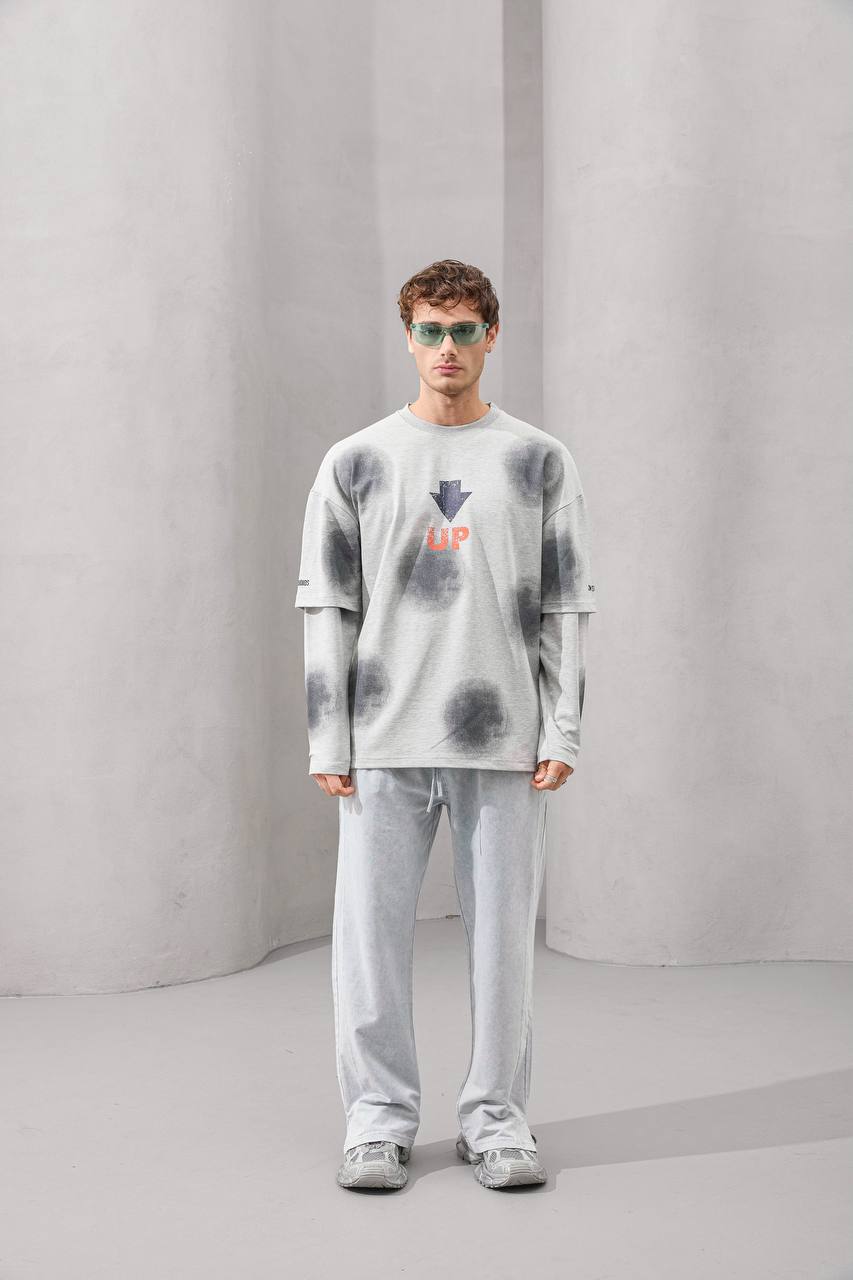 Outer Archive Spray-Effect Long Sleeve